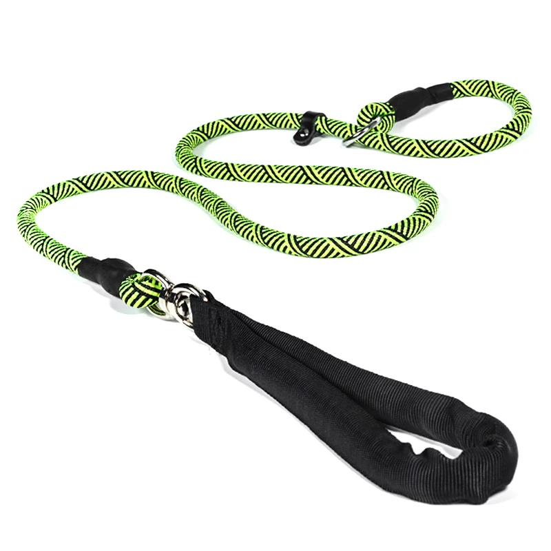 Strong Dog Leash No TanglesChoke Chain dog Snake chain Soft Nylon Walk the dog  Traction rope supplies Pet  leads Leash