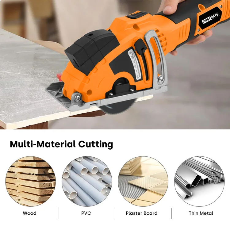 600W Precise Disc Saw High Power Small Size Adjustable Cutting Depth 7400rpm Mini Hand Circular Saw