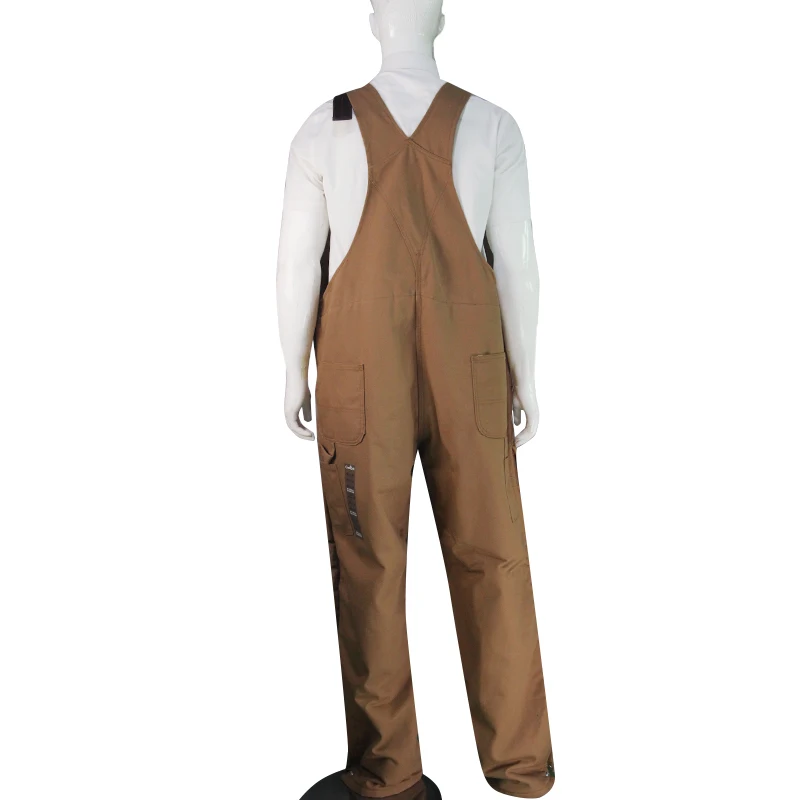 High Quality Workwear Woven Cotton Thick Canvas Fabric Big Tall  Canvas Winter Workwear Bib Pants