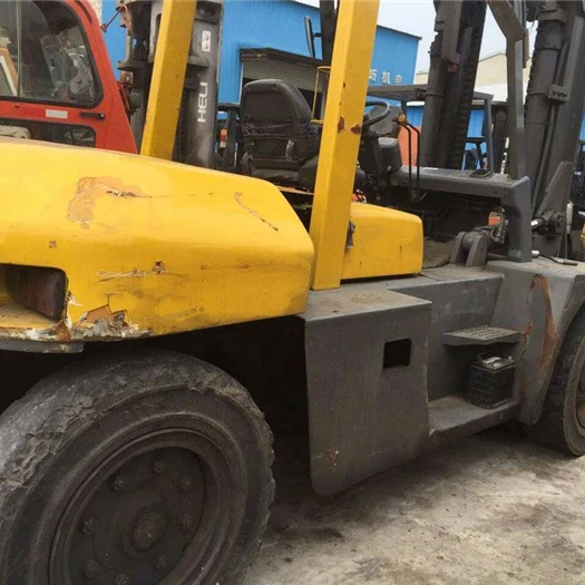 Распродажа б/у 10 тонный вилочный погрузчик японский дизельный вилочный погрузчик FD100 используется для вилочного подъёмника tcm fd100 продается по низкой цене