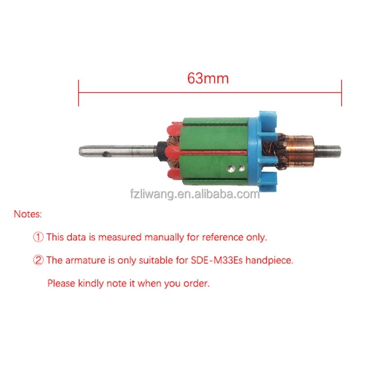 dental polishing micromotor kits SDE-M33ES e-type handpiece rotor nail drill handpiece spare part armature