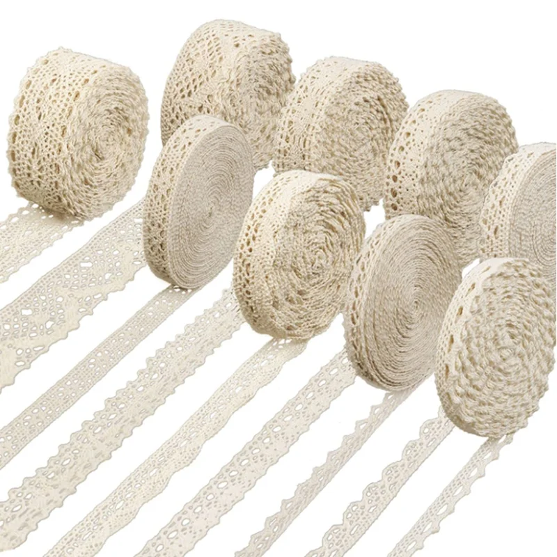 Cotton Embroidered Lace Net Ribbons Fabric Trim DIY Decorate Sewing Handmade Craft Material