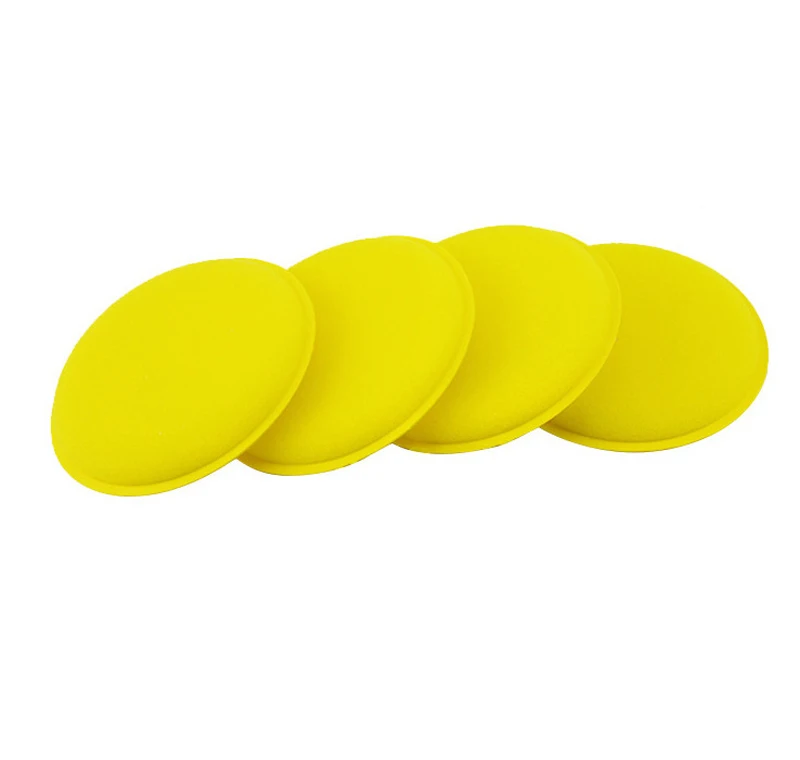 Factory Price Wholesale Round Edge Car Wash Maintenance Wax Sponge Polishing Sponge Car Supplies