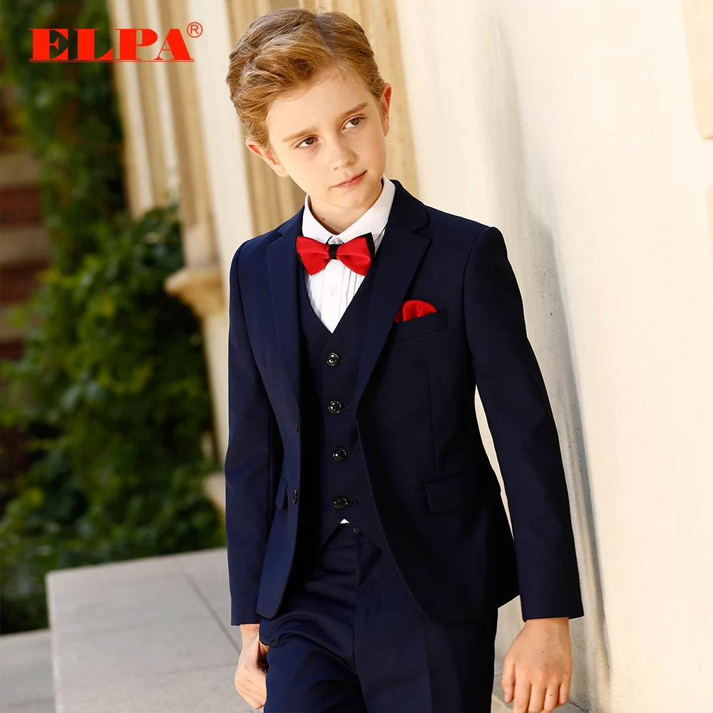 ELPA Husky designer 3 piece kids boys formal suit set boys dress school uniform