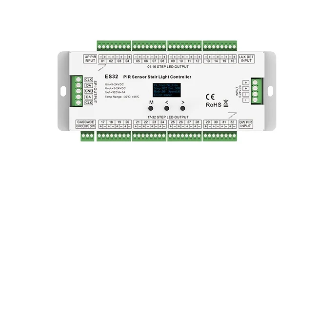 32 step PIR motion sensor stair lighting controller human Body Induction staircase light controller Stair light control