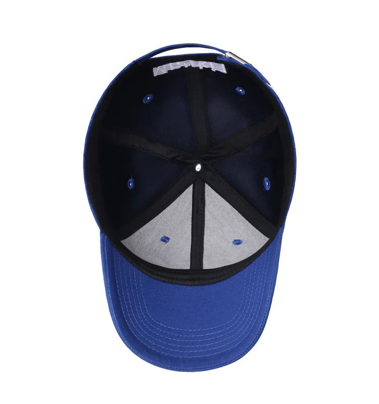 Baseball Cap Plain 2 Two Tone Loop Adjustable Solid Hat Polo Style Visor Caps Royal Blue