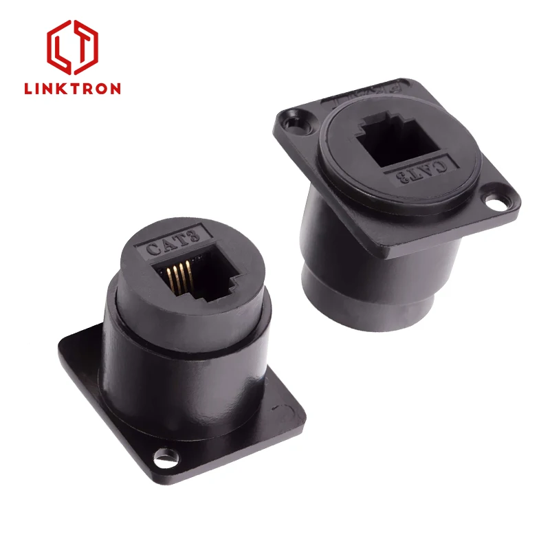 Hot sell Wall Panel mount Female Cat 6 Cat5e Pass through Ethernet RJ45 Connector