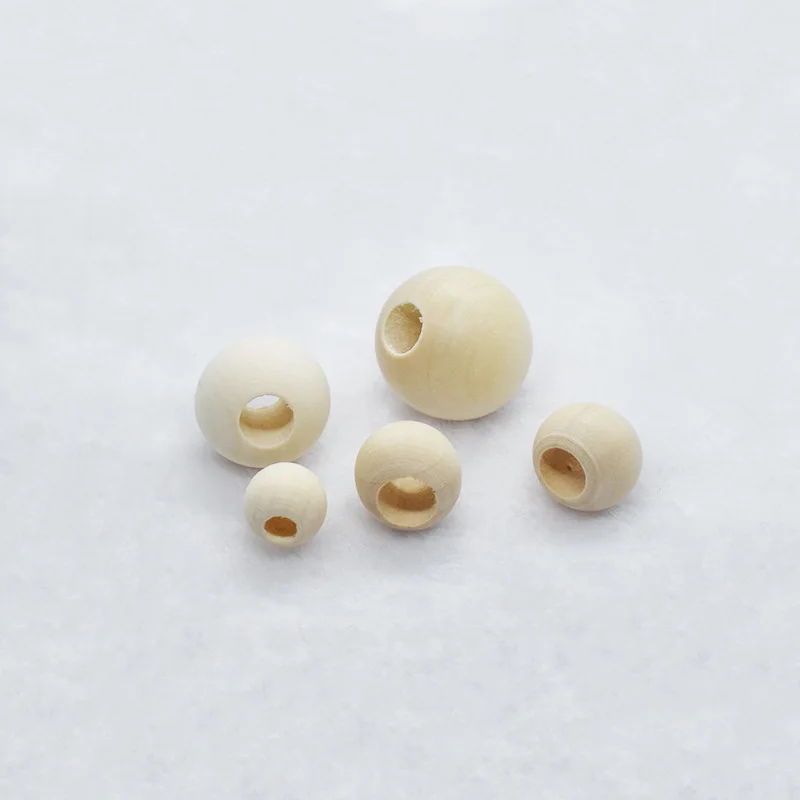 Оптовая продажа бусин из Букового дерева без лакировки 25 мм