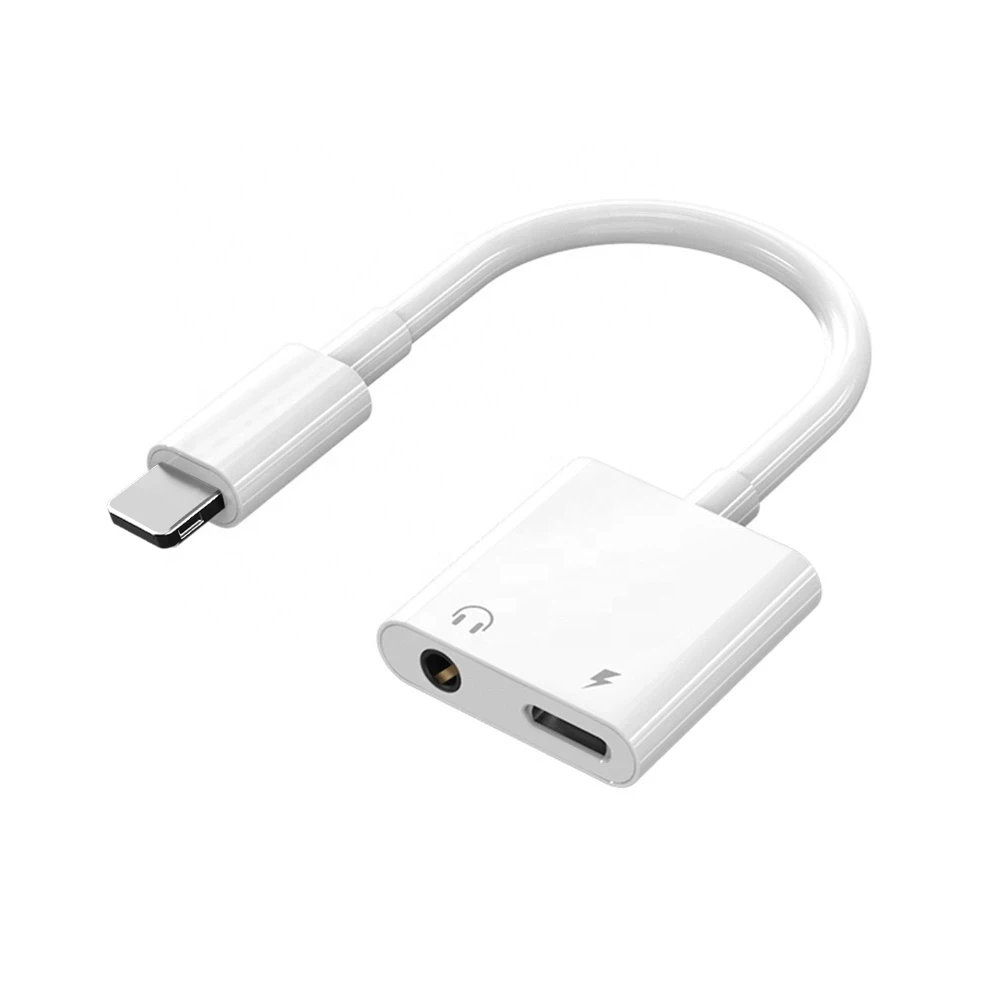 2 in 1 Lighting To 3.5mm Earphone Aux Audio Cable Fast Charger Headphone Jack Adapter For iPhone Apple IOS