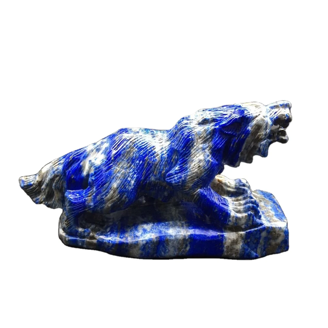 
Wholesale High Quality Natural Lapis Lazuli Quartz Crystal Healing Carving Wolf for Decoration Gifts 