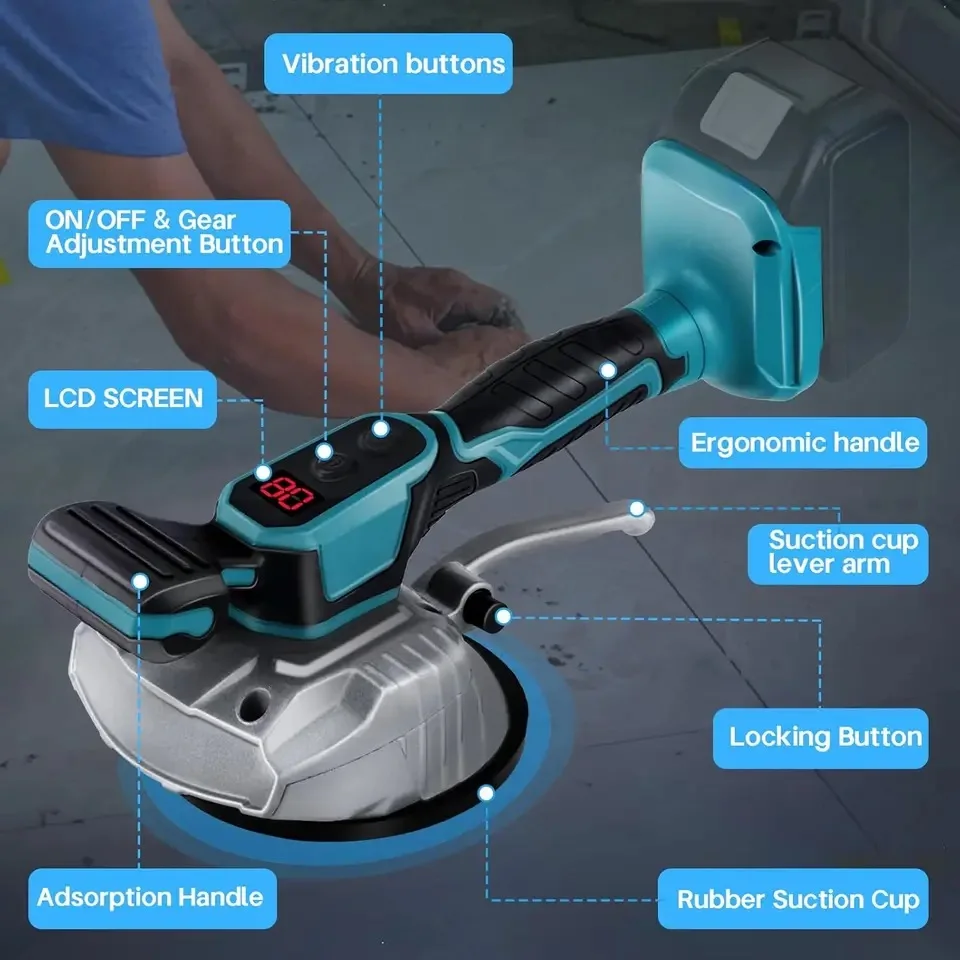 10-Speed Tile Laying Machine Tile Vibration Leveling Machine new upgrade Cordless Tile Installation Tool for Makita 21V Battery