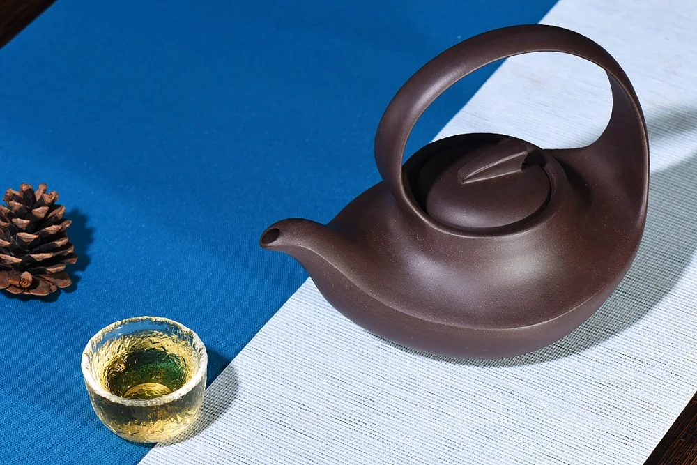 460ml  Yixing purple clay tea set Qu-teapot kung fu tea set old purple mud pot purple sand tea pot