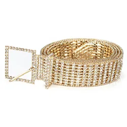 2022 hot selling luxury full rhinestone belt ladies decorative diamond belt factory direct sales