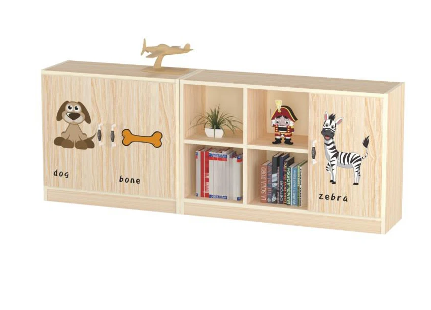 Daycare Reading Corner Setup Furniture Animal Book Shelf for Preschool