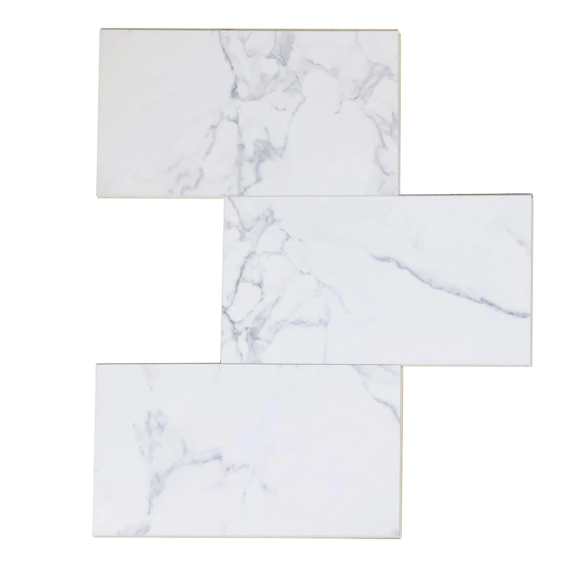 SPC high gloss marble flooring click lock plank vinyl floor