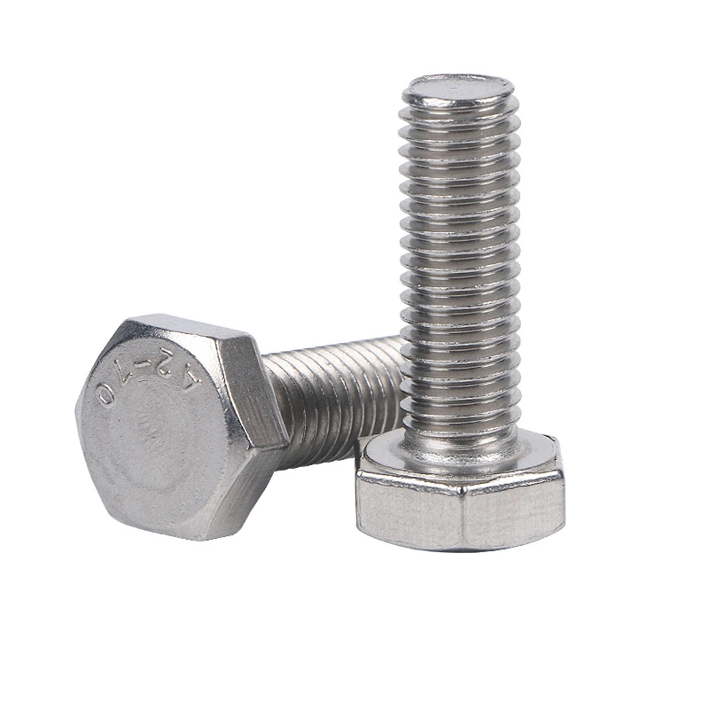 full thread Stainless steel Hex Bolt with high quality and bottom price  Din933 Bolt Nut