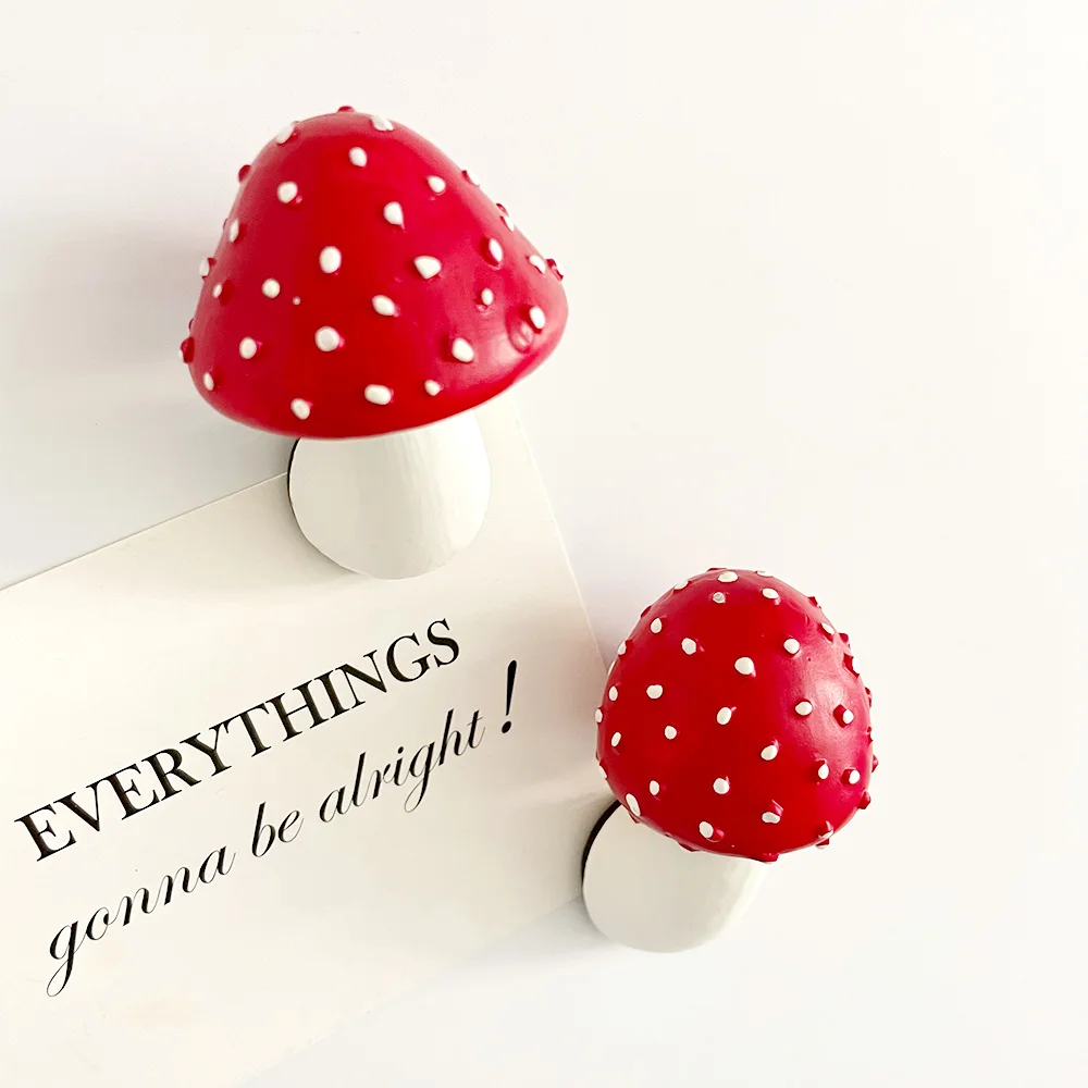 Best Selling Red Mushroom Refrigerator Magnet Office Decorative 3d Resin Fridge Magnet Buy