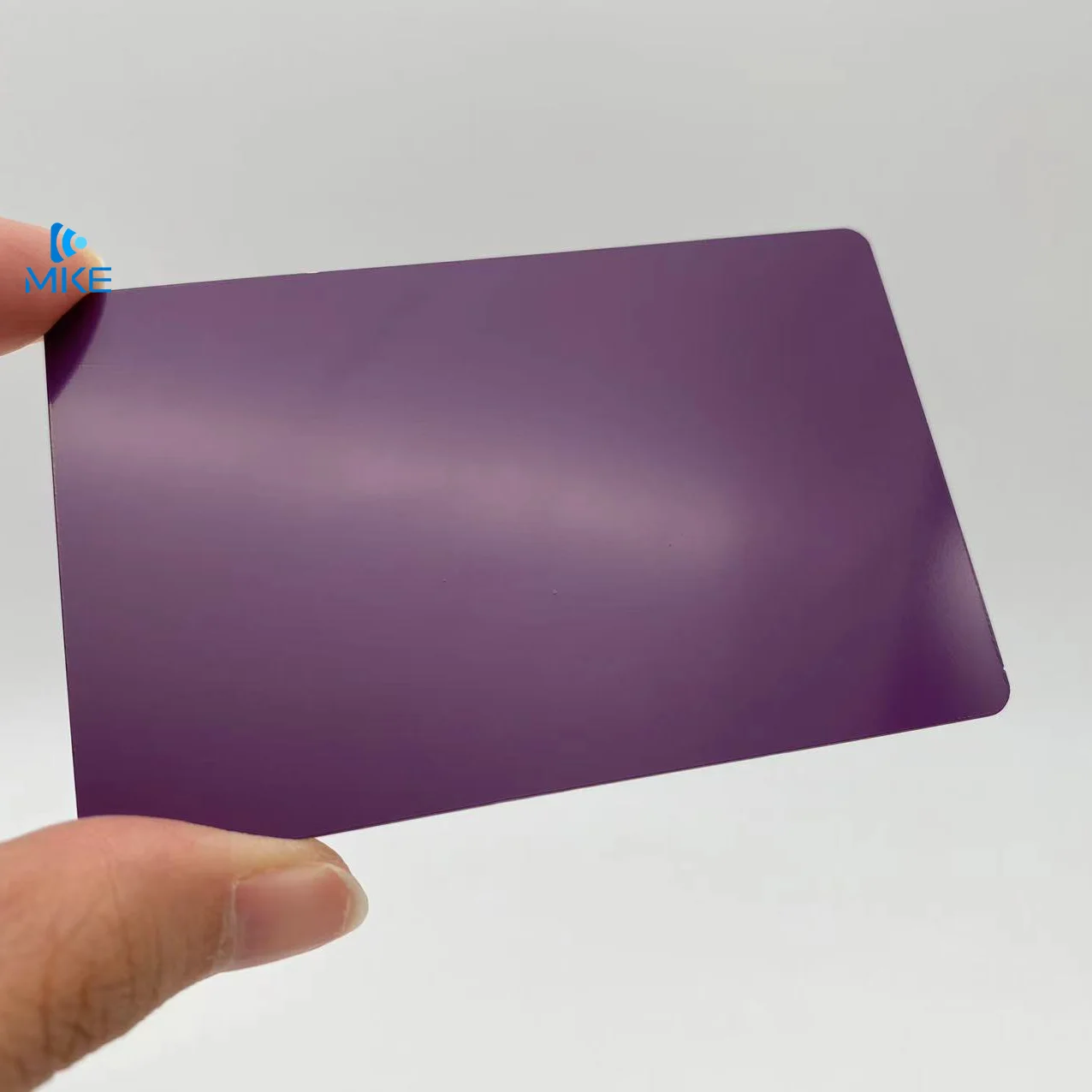 Blank purple cheap metal credit card