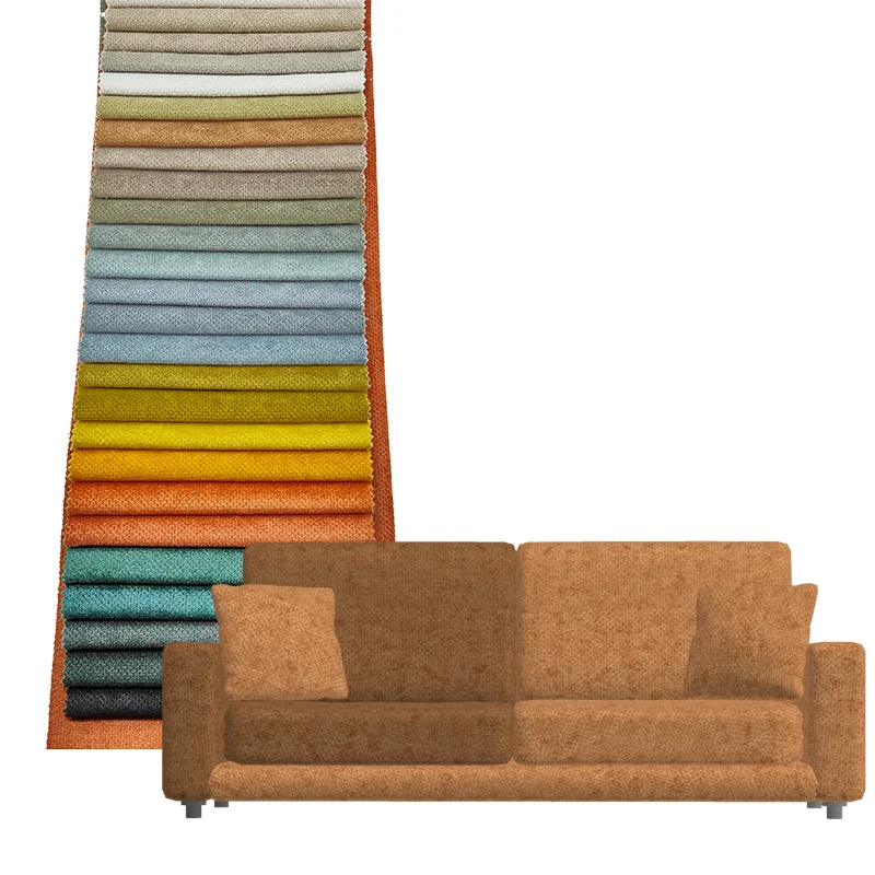 High quality wholesale home textile fabric Asian style Velvet linen look fabric sofa fabric for curtain furniture textile