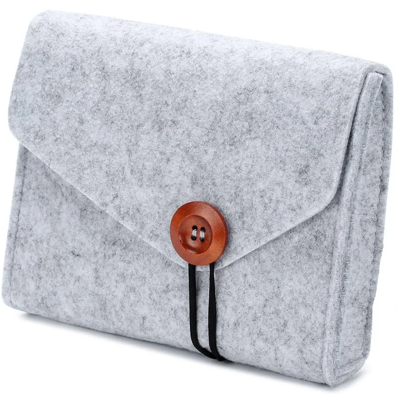 BSCI Electronics Accessories Protective Case Pouch Cellphone Adapter Cables Power Bank External Hard Portable Felt Storage Bag