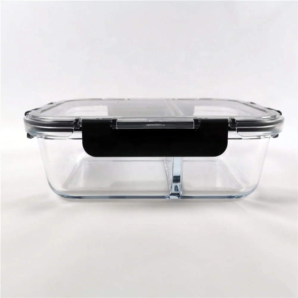 Экологически чистые стеклянные контейнеры для еды без бисфенола А 100%, безопасный контейнер для хранения пищевых продуктов с крышкой из полипропилена