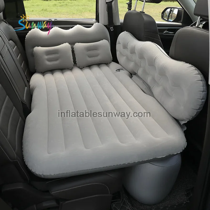 Car Air Inflation Travel Bed Mattress for Universal Car Back Seat Support Outdoor Camping Mat Cushion