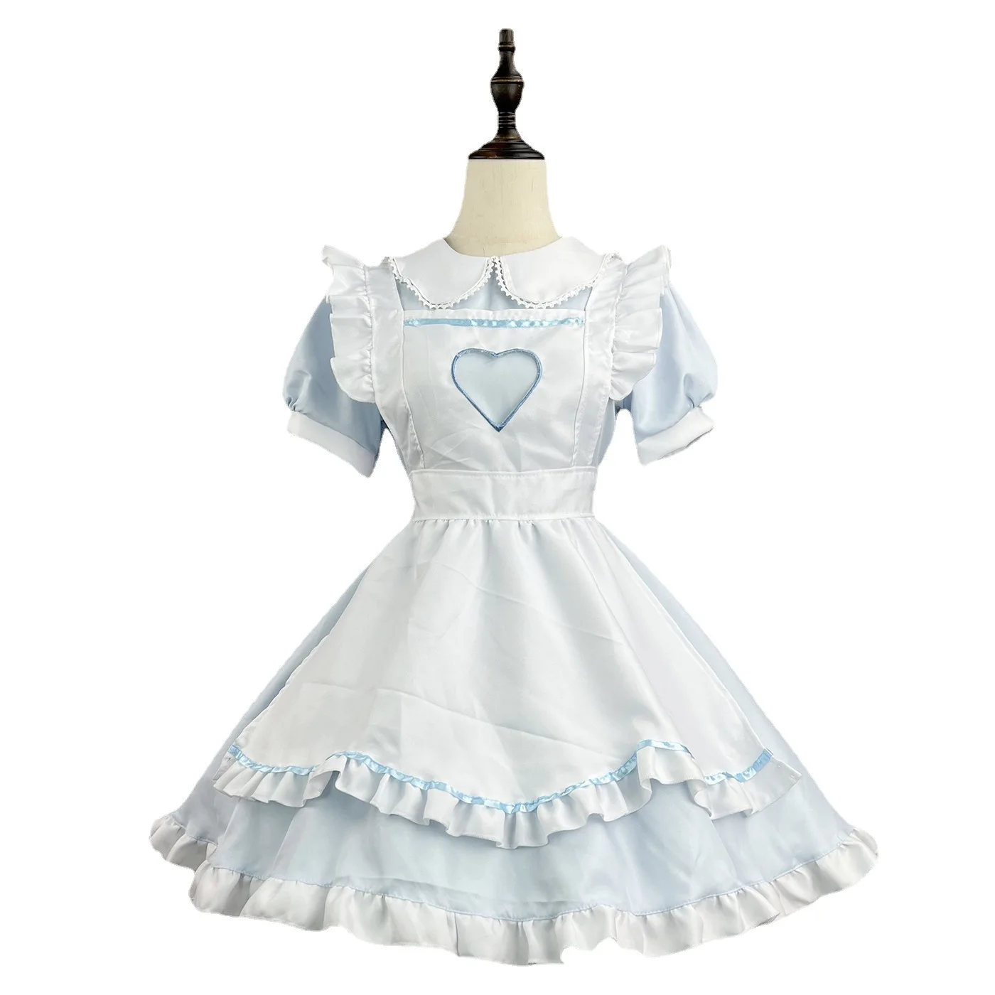 Original super cute hollow love rabbit maid Lolita COSPLAY costume big size