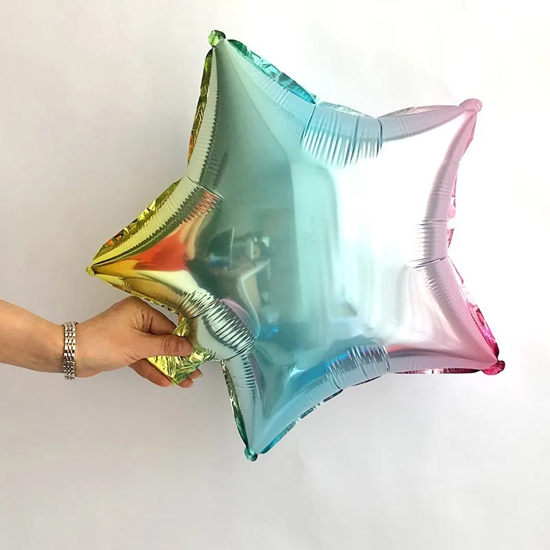 wholesale custom aluminium foil Birthday Party Supplies Colorful Star cheap price free shipping Foil Balloon