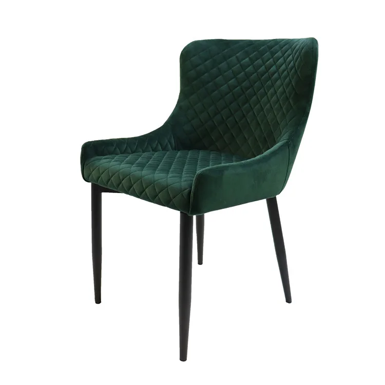Free sample Nordic modern velvet armrest colorful dining room chairs with gold metal legs for dinning room and restaurant
