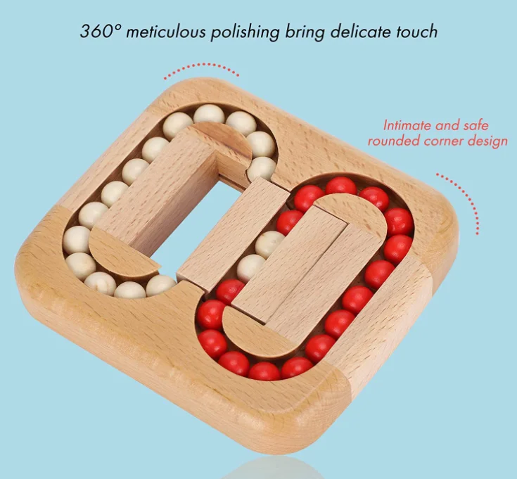Maze Racers, Wooden Maze Game Puzzle for Kids, Planar Ball Wooden Toy Luban Lock Unlock Game