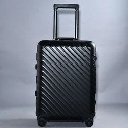 New all-aluminum-magnesium alloy trolley case aluminum metal luggage universal wheel suitcase business boarding suitcase