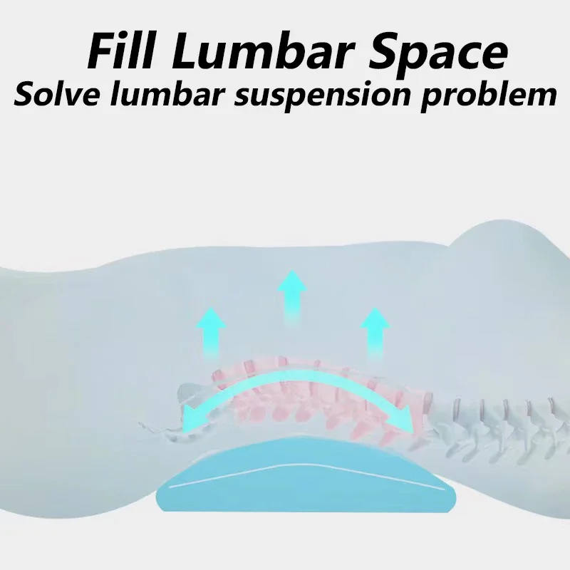 Back Support Memory Foam Pillow Lumbar Support Pillow Lower Back Pain Relief for Sleeping in Bed Waist Support Cushion