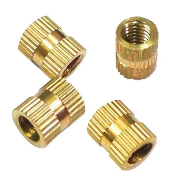 Threaded knurled brass inserts nut heat melting inserts for thermoplastics M2 M3 M4 M5 M6 M8 1/4-20 4-40 10-32 8-32