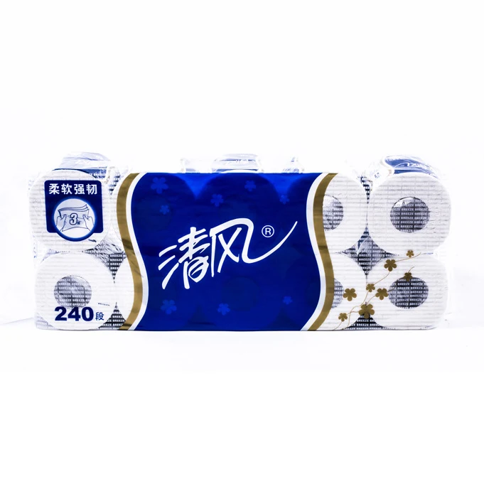 Recycled 3 Ply Raw Material 100% Virgin Wood Pulp Jumpo Roll Toilet Paper Soft Embossed Paper Toilet Tissue Paper Rolls For Sale