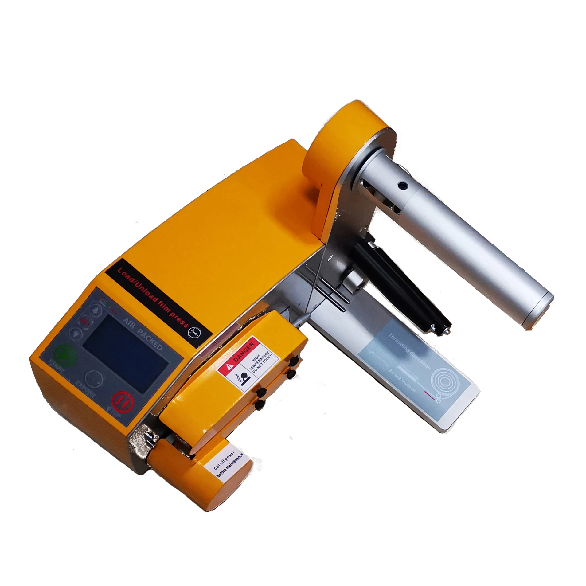 Desktop air pillow making machine works by using a roll of film that is fed