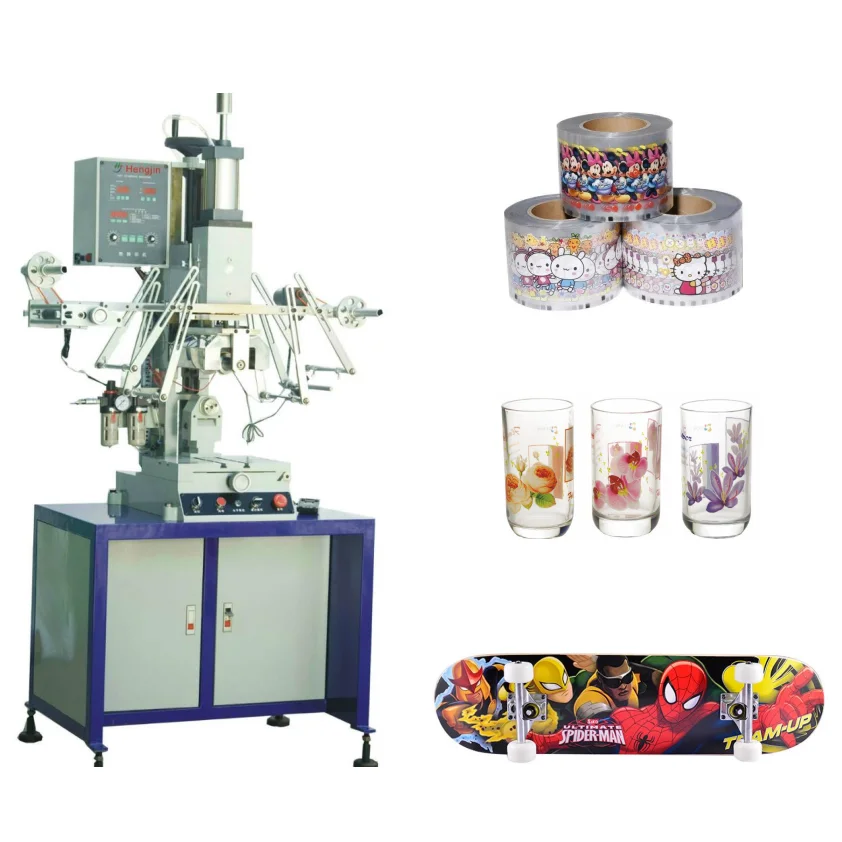 Golden foil silver logo hot stamping machine Cosmetic gift