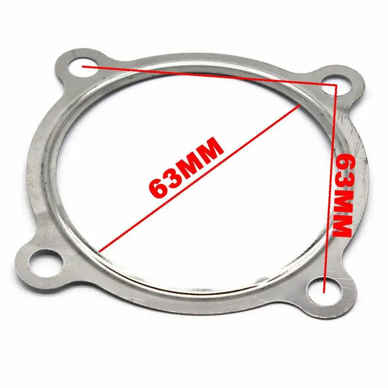 10PCS /Set Stainless steel automotive parts GT3582R GT35 2.5-inch 4-bolt Turbine Exhaust Lower Pipe Flange Gasket Universal