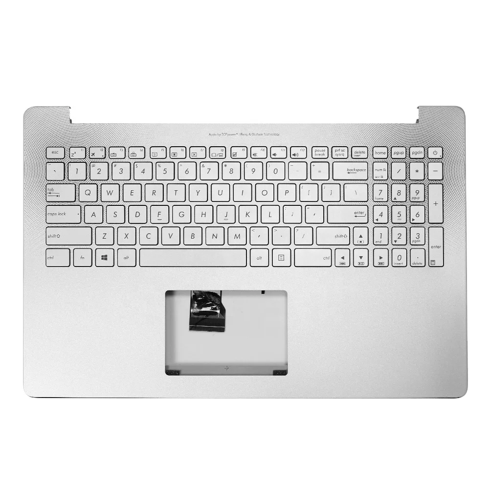 Клавиатура для ноутбука N501VW с американской раскладкой чехол UX501JW UX501VW N501JW полностью Серебристая подсветка крышкой