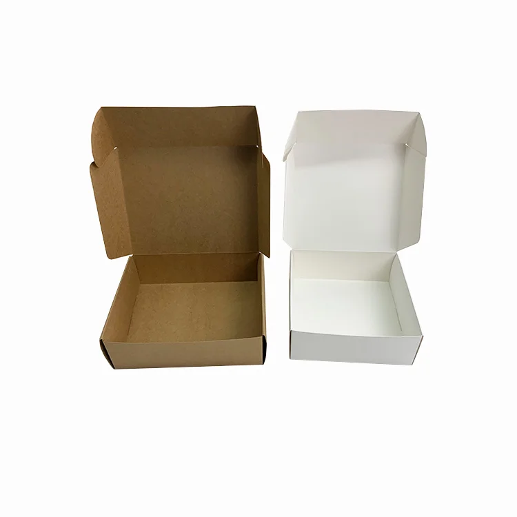 
Custom Printing Eco Friendly Brown Kraft Paper Box Spot UV White Cardboard Box 