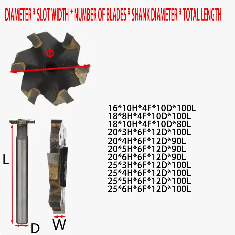 HOANYORE 16*10H*4F*10D*100L tungsten steel hard alloy extended face milling groove cutter