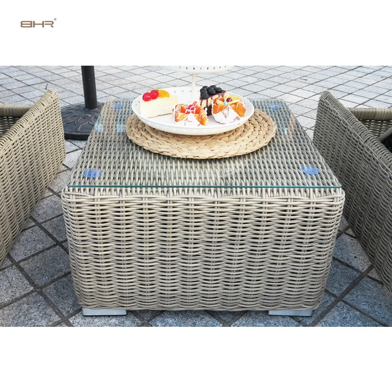 Rattan pear  grey chaise outdoor rattan patio lounge set rattan round daybed