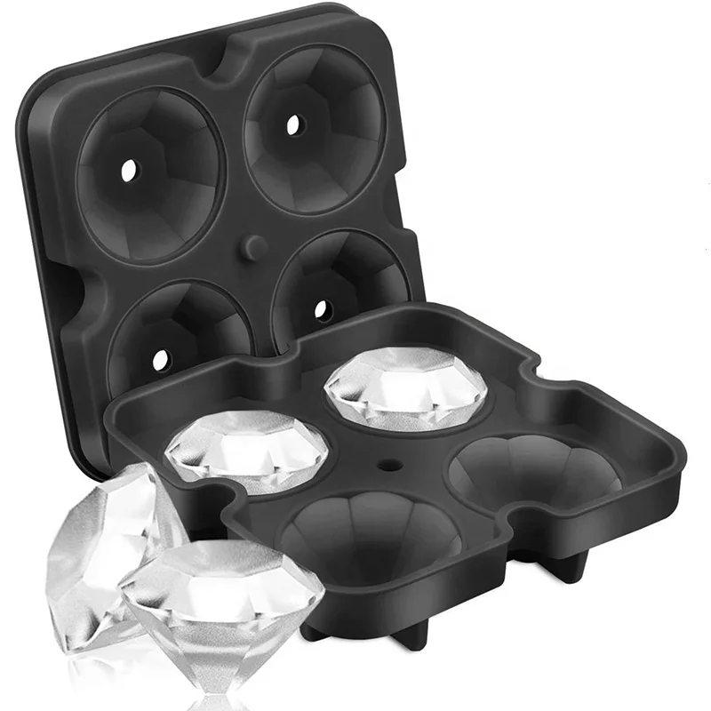 Food Grade Silicone Candy Cake Chocolate Baking mould 3d Geometric diamond ice cube mold whiskey ice mold diamond