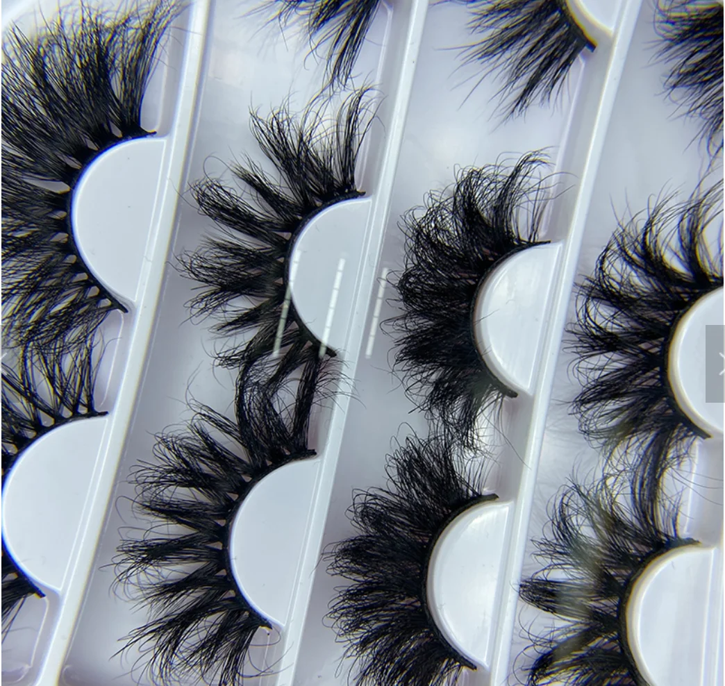 16 pairs fluffy 30 mm 3d mink eyelash wholesale lash boxes custom logo eyelash book packaging box vendor