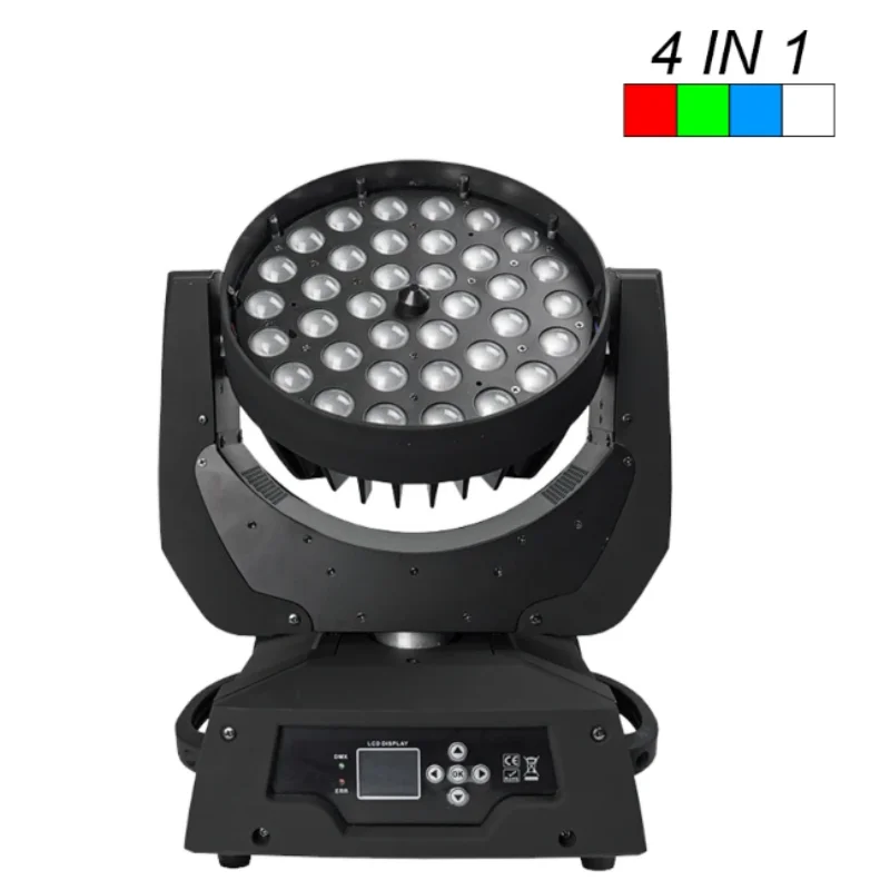 Lotus 36X10w Zoom Wash Beam Led Moving Head Light Pixel Zoom Led Moving Head Light with Rgbw 4in1 16Chs Dmx control for Dj disco