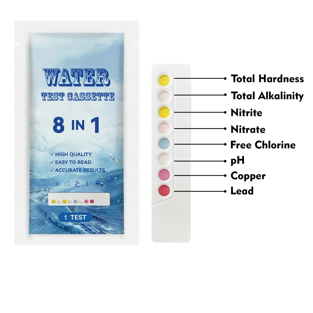 new design accept OEM 8 way water test card 8 in 1 water test cassette