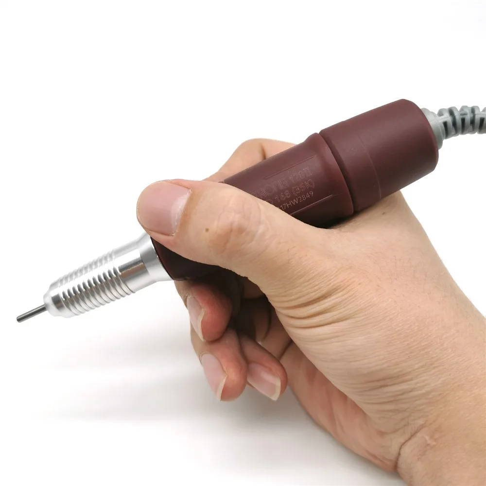 Strong 210 120II Electric Nail Drill Manicure Machine Pen Handle for Micromotor Connection 35000rpm Red Nail Drill Pen