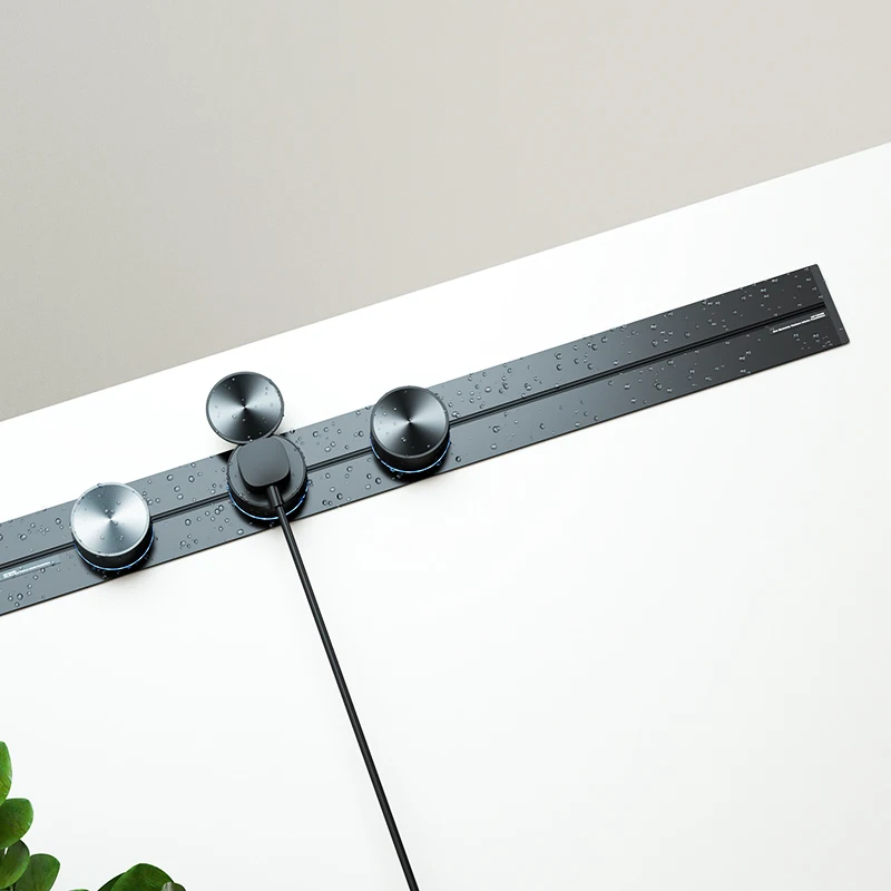Embedded  Electrical plug sockets Universal magnetic track light rail  for office desktop power rail shelf power rail track