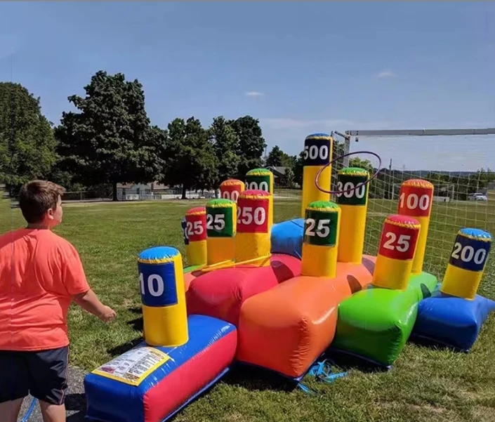 Giant Challenge Throwing Game kids Inflatable Ring Toss For Adult Sports Game