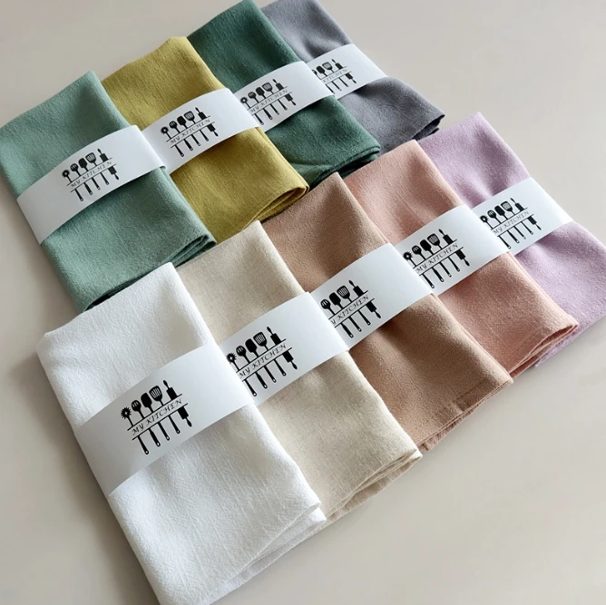 Cotton Linen Tea Towel Custom Digital Printing Kitchen Towels Napkin