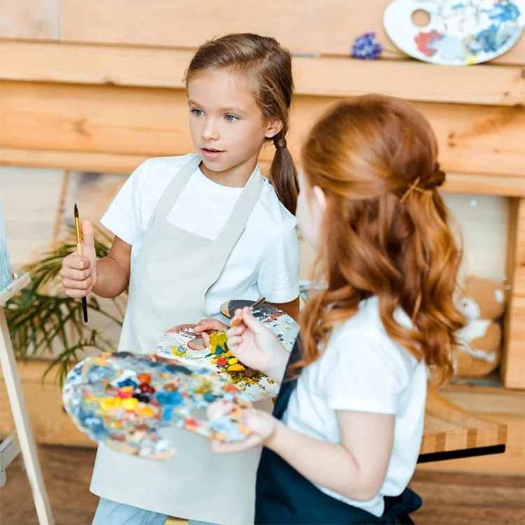 Manufacturer direct sales oval rectangular wooden artist paint palette for mixing acrylic oil paint